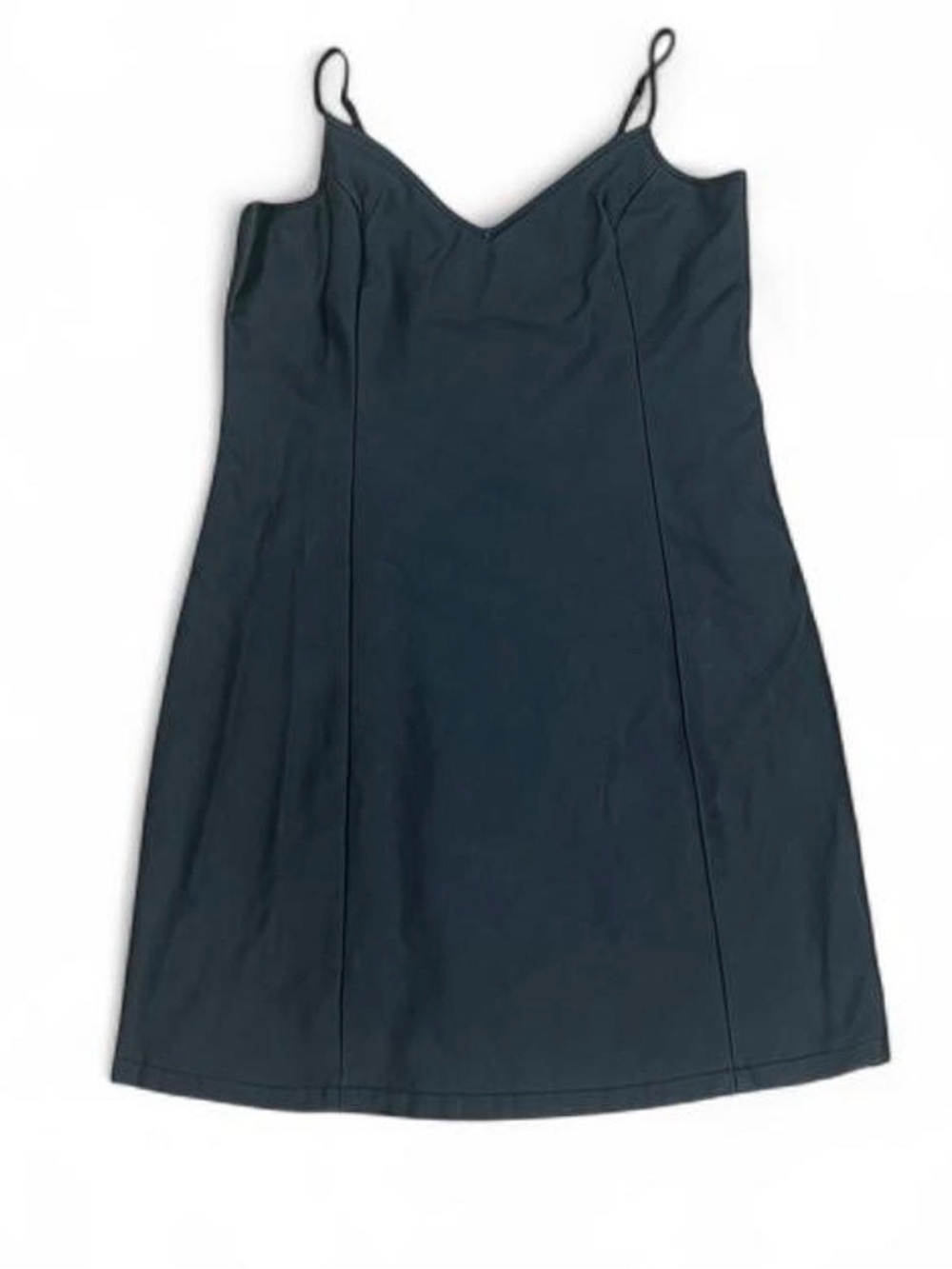 Abercrombie Vegan Leather Mini Dress Black MT Date Night Party Cocktail Club Y2K